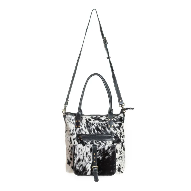 Mesa Maverick Tote Bag in Black & White sold by Myra Bag