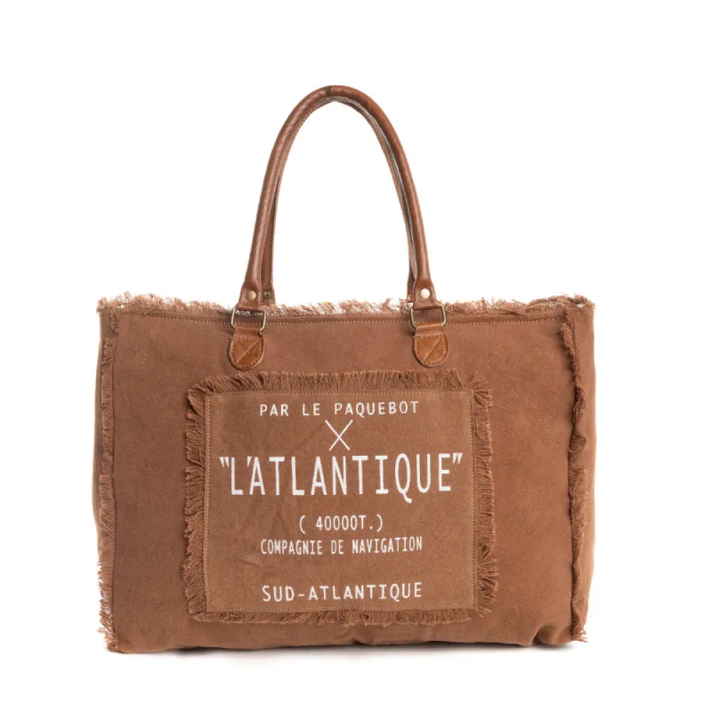 L'Atlantique Weekender in Bourbon sold by Myra Bag
