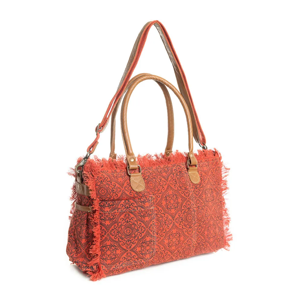 Triple Fork Ranch Tote Bag in Scarlet sold by Myra Bag product image thumbnail 2