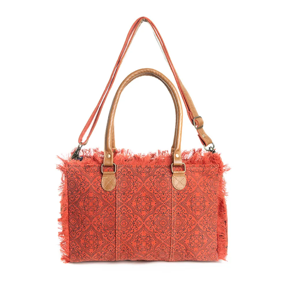 Triple Fork Ranch Tote Bag in Scarlet sold by Myra Bag product image thumbnail 3