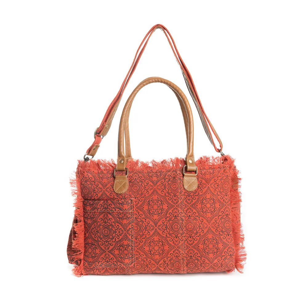 Triple Fork Ranch Tote Bag in Scarlet sold by Myra Bag