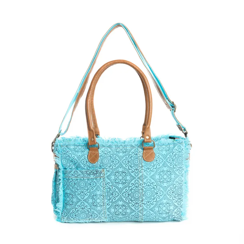 Triple Fork Ranch Tote Bag in Turquoise sold by Myra Bag