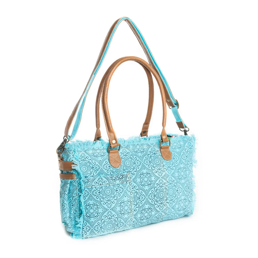 Triple Fork Ranch Tote Bag in Turquoise sold by Myra Bag product image thumbnail 2