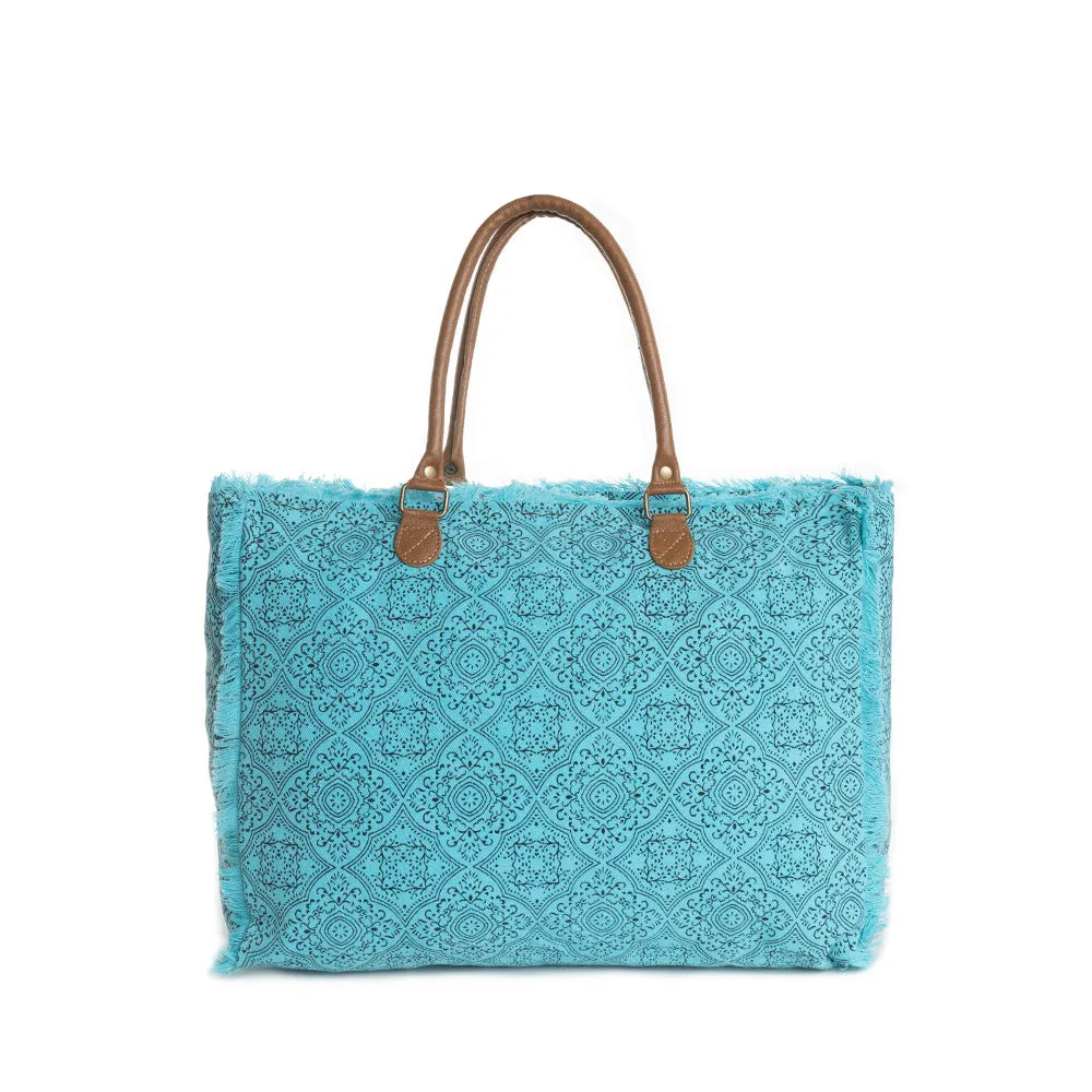 Triple Fork Ranch Weekender Bag in Turquoise sold by Myra Bag