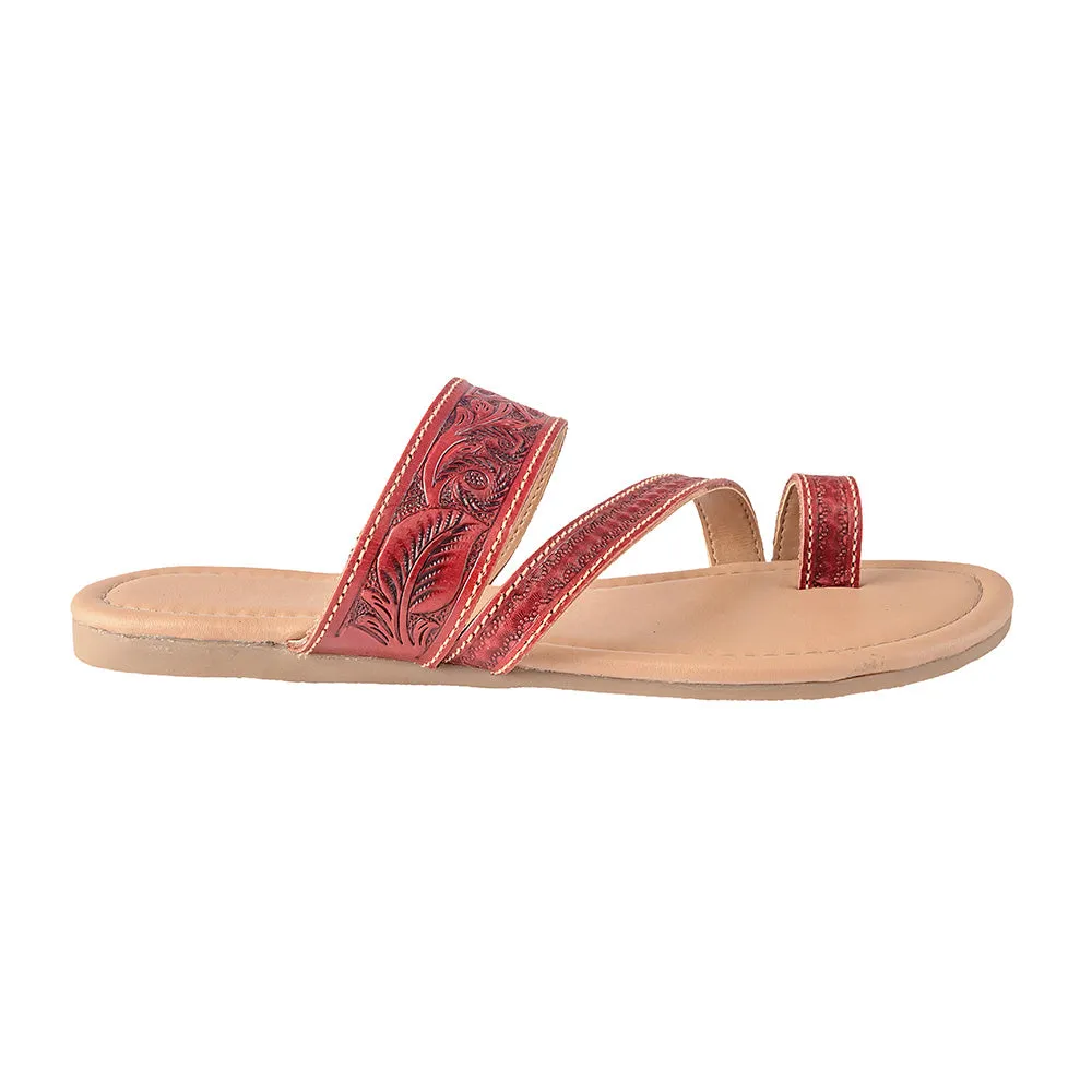 Lannie Mae Sandals in Scarlet sold by Myra Bag