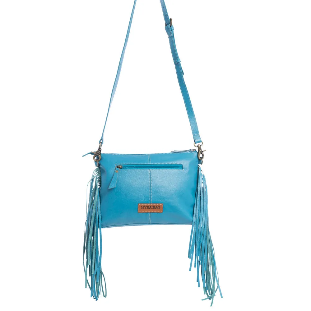 Chaparral Ridge Hand-Tooled Bag In River Blue sold by Myra Bag product image thumbnail 4