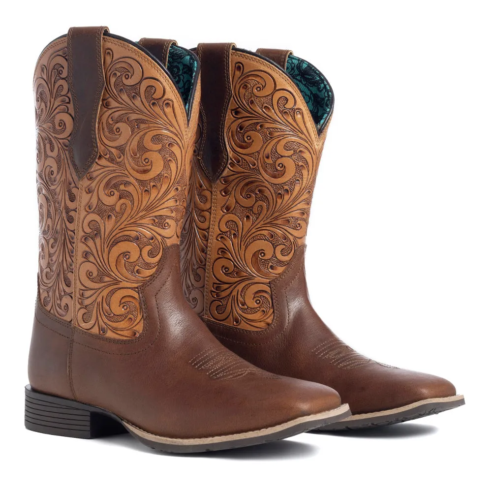 Camilita Hand-tooled Boots in Brown sold by Myra Bag product image thumbnail 3