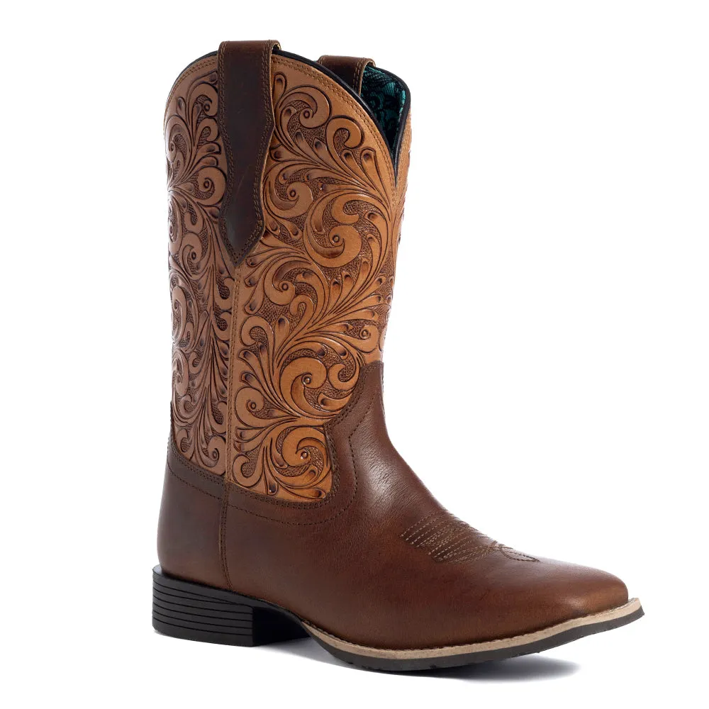 Camilita Hand-tooled Boots in Brown sold by Myra Bag product image thumbnail 2