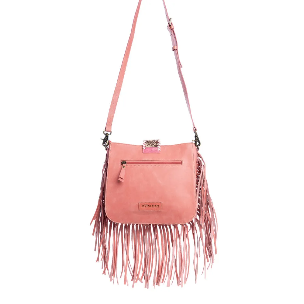 Oro Valley Hand-Tooled Bag in Pink sold by Myra Bag product image thumbnail 4