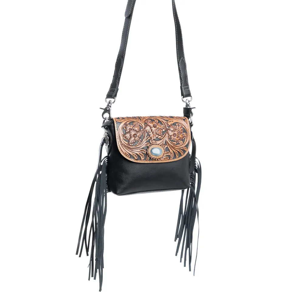 Ebony Delight Hand-Tooled Bag sold by Myra Bag product image thumbnail 2