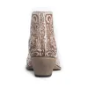 Western Moxie Hand-tooled Booties in White Chocolate sold by Myra Bag