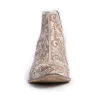 Western Moxie Hand-tooled Booties in White Chocolate sold by Myra Bag