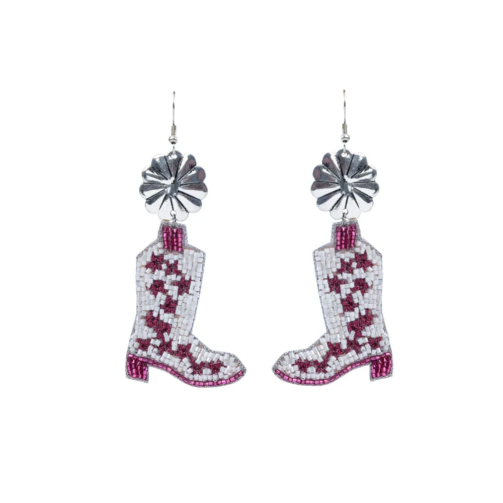 Windstar Beaded Boot Earrings sold by Myra Bag
