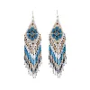 Blue Desert Bloom Beaded Earrings sold by Myra Bag