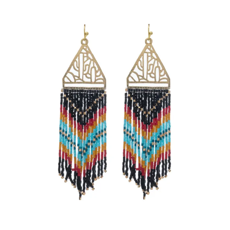Open Vistas Earrings in Ebony sold by Myra Bag