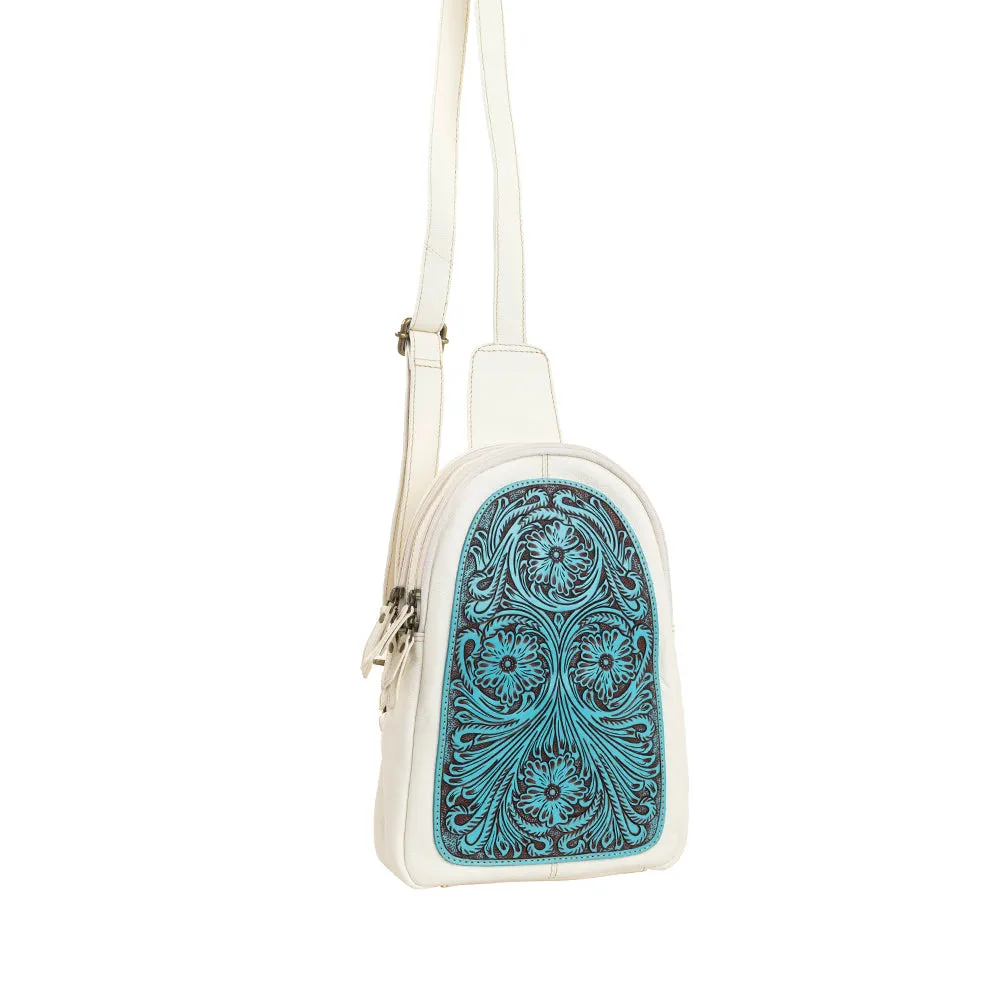 Harmony Ridge Sling Bag In Turquoise sold by Myra Bag product image thumbnail 4