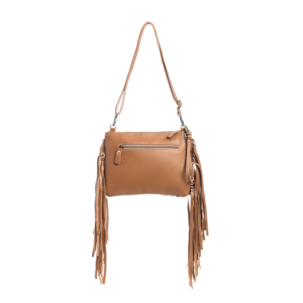 Mescalaro Hill Leather & Hairon Bag in Warm Caramel sold by Myra Bag product image thumbnail 4