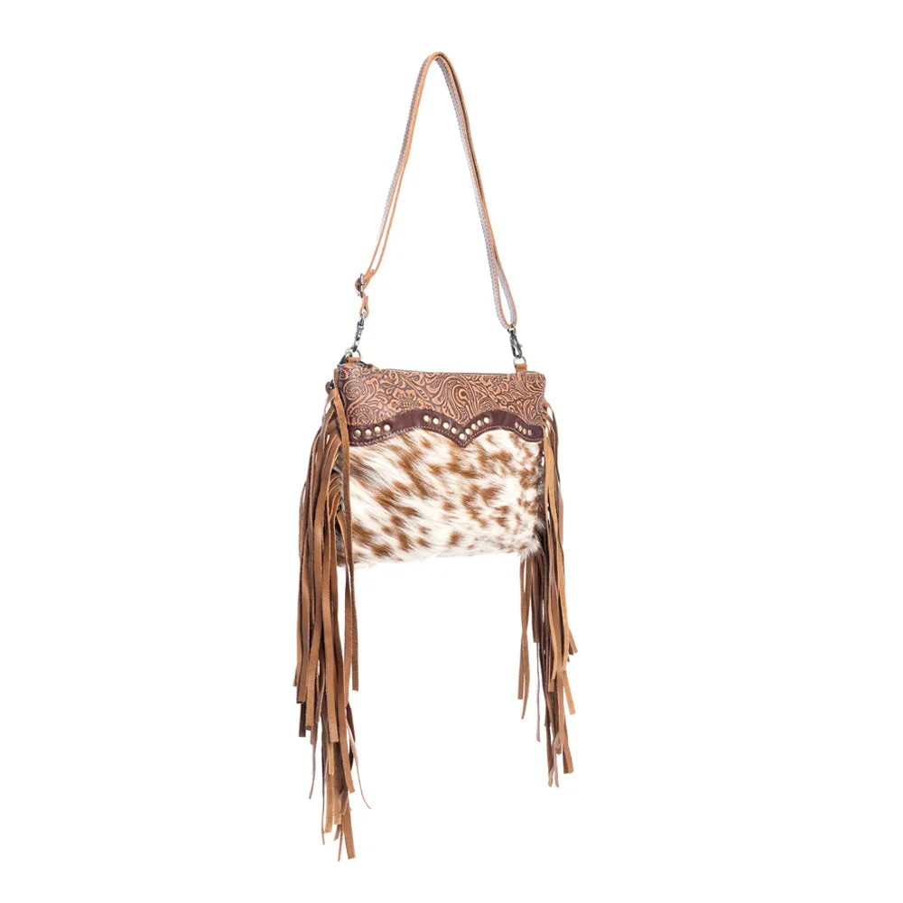Mescalaro Hill Leather & Hairon Bag in Warm Caramel sold by Myra Bag product image thumbnail 2