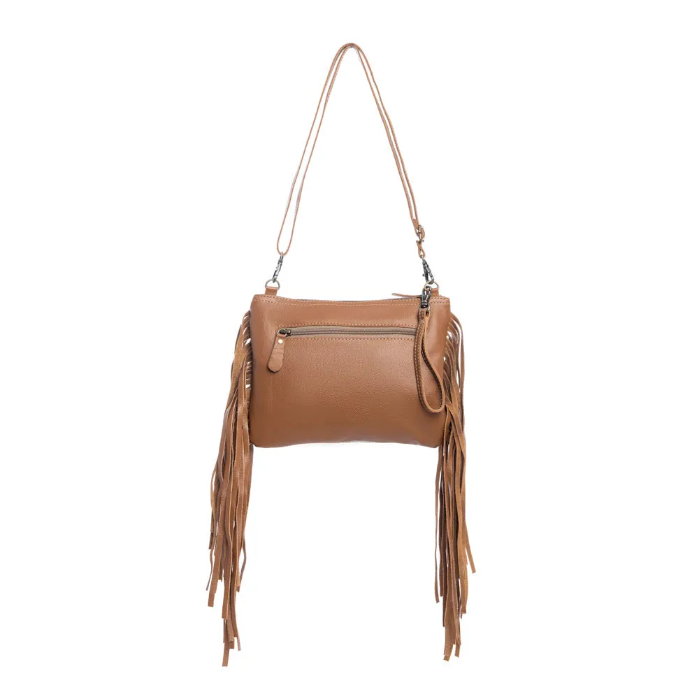 Mescalaro Hill Leather & Hairon Bag in Gold Fleck sold by Myra Bag product image thumbnail 4