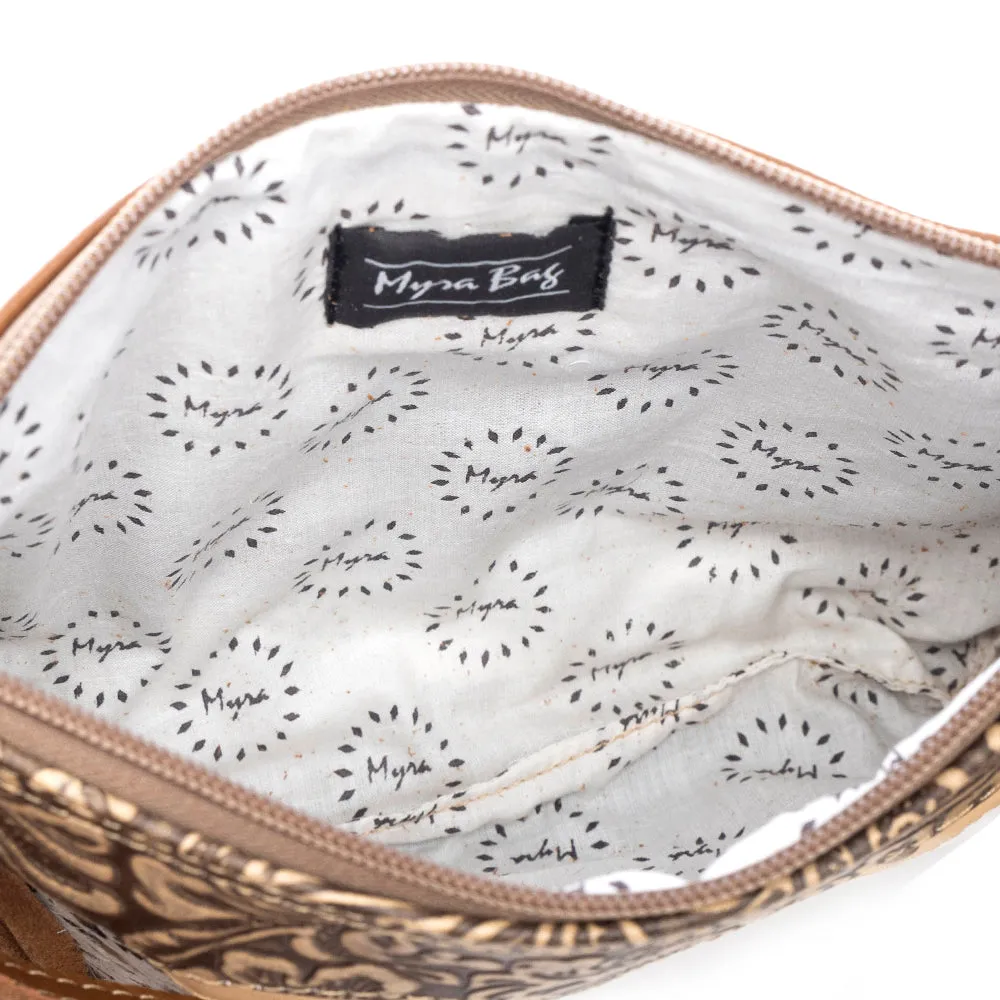 Mescalaro Hill Leather & Hairon Bag in Gold Fleck sold by Myra Bag product image thumbnail 5