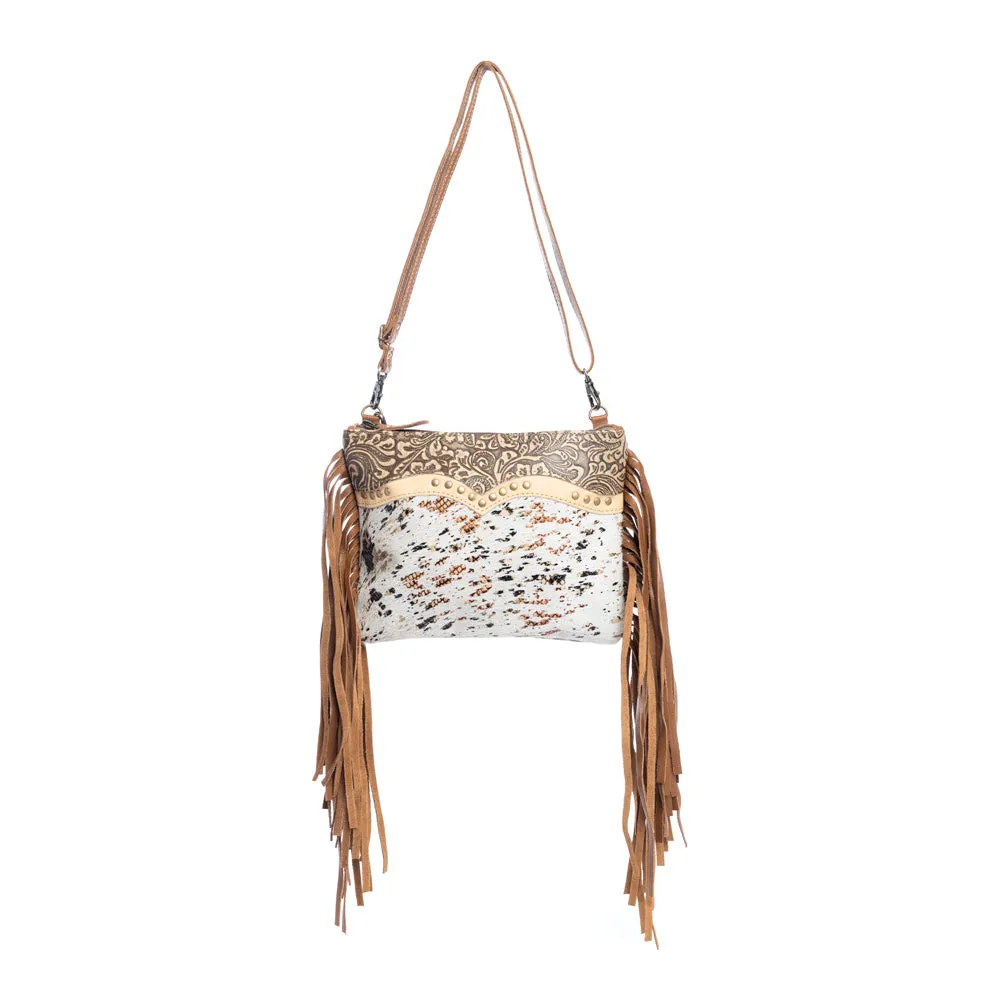 Mescalaro Hill Leather & Hairon Bag in Gold Fleck sold by Myra Bag product image thumbnail 2
