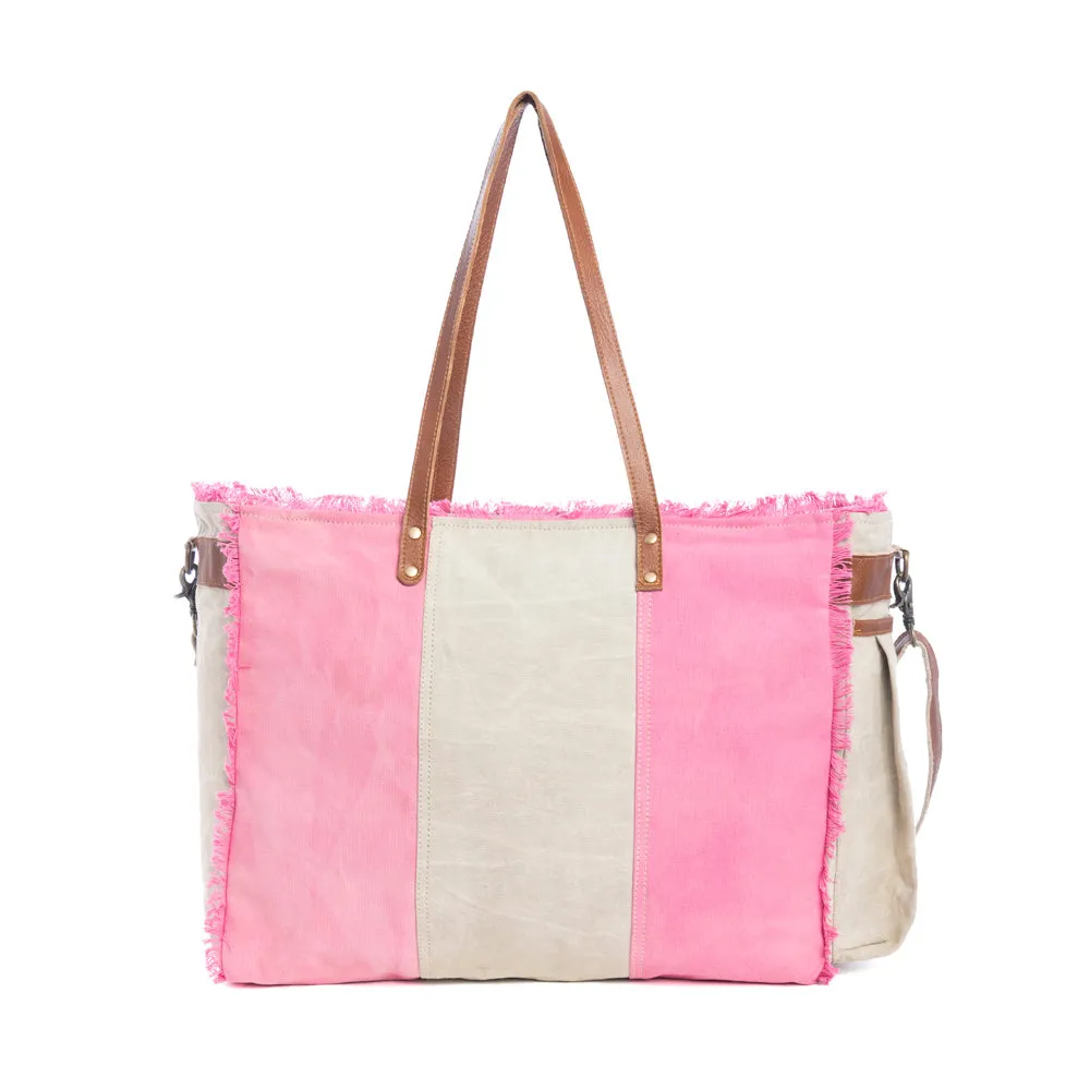 Queen Creek Weekender Bag in Pink sold by Myra Bag product image thumbnail 3