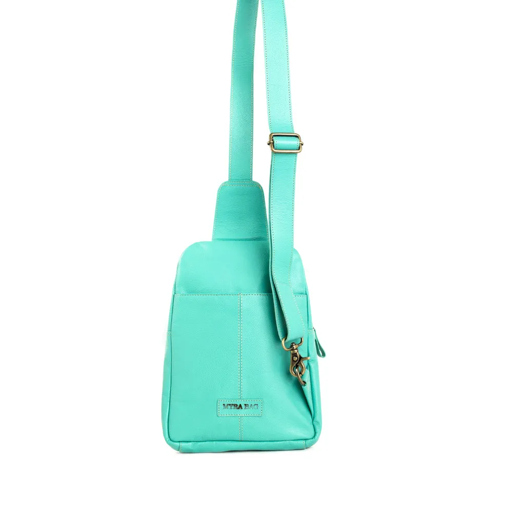 Willow Canyon Sling Bag In Turquoise sold by Myra Bag product image thumbnail 4