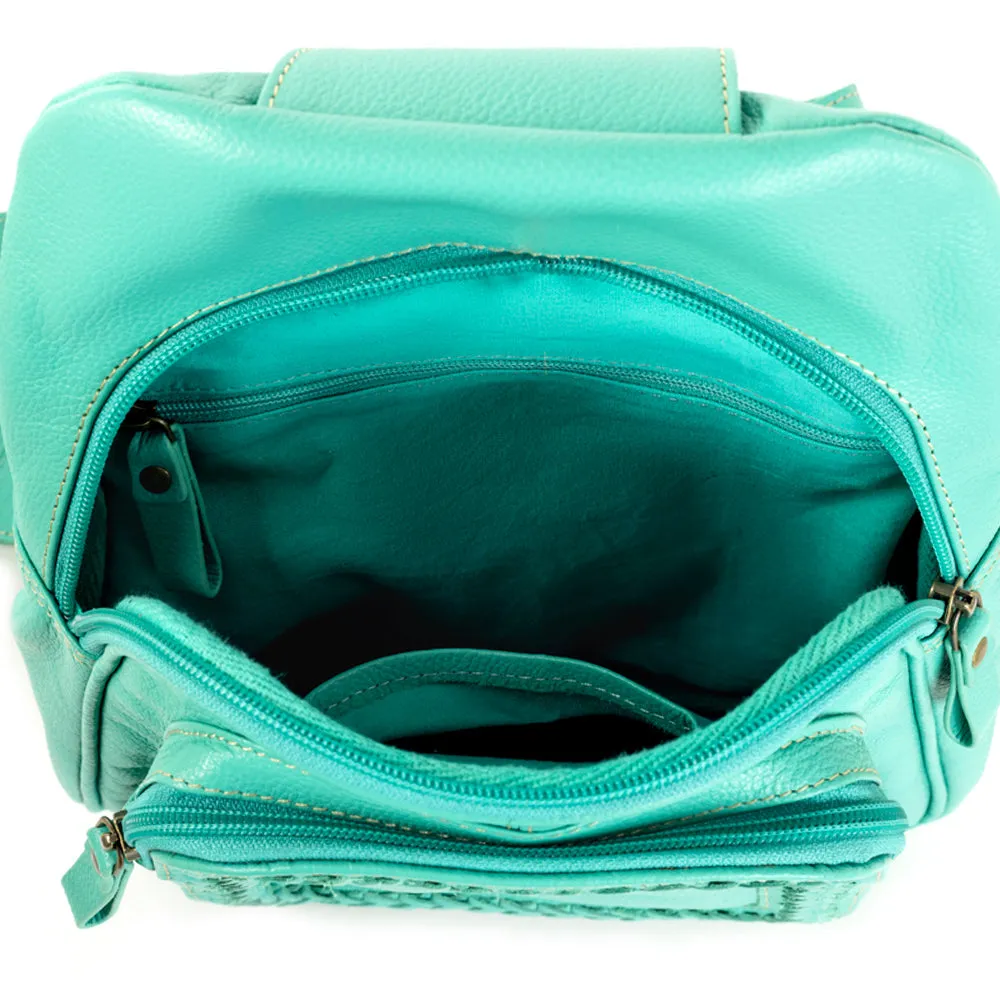 Willow Canyon Sling Bag In Turquoise sold by Myra Bag product image thumbnail 5