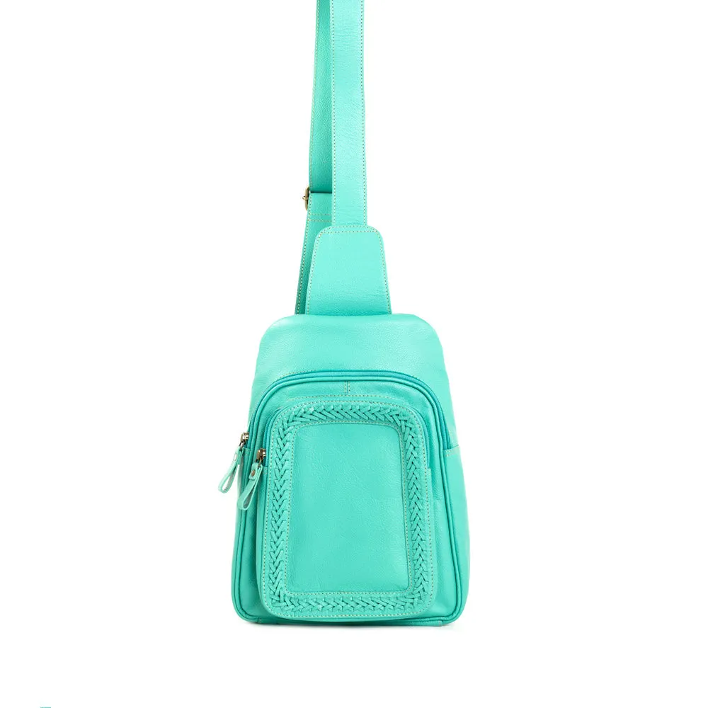 Willow Canyon Sling Bag In Turquoise sold by Myra Bag product image thumbnail 2