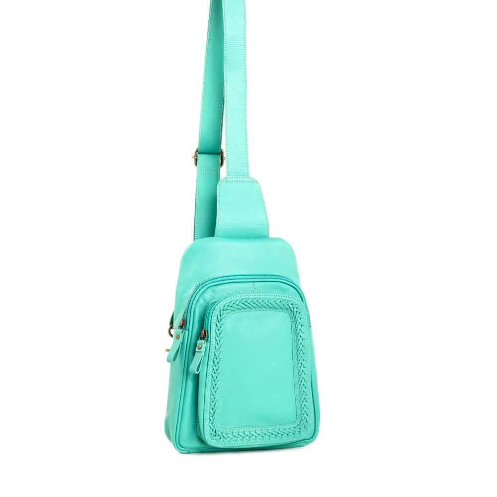 Willow Canyon Sling Bag In Turquoise sold by Myra Bag product image thumbnail 3
