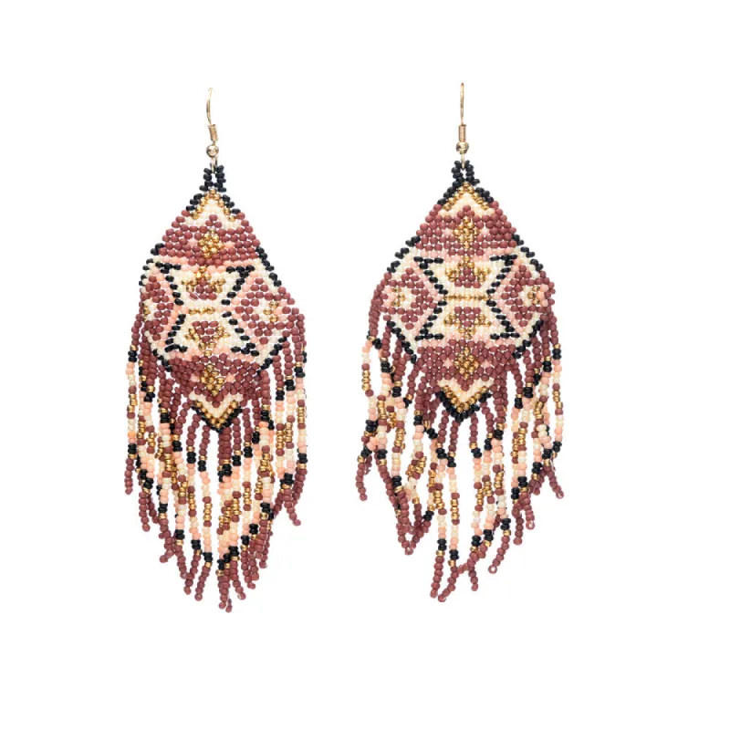 Tribe Spirit Beaded Earrings sold by Myra Bag