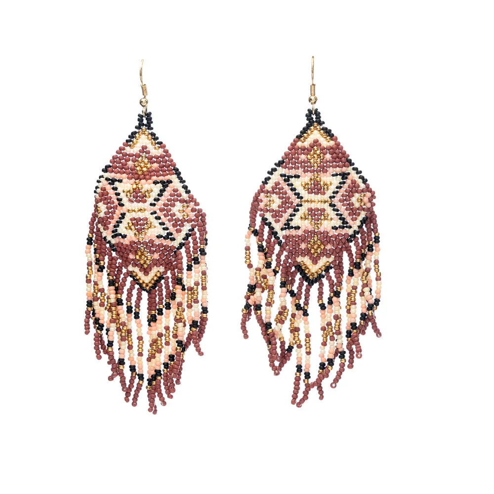 Tribe Spirit Beaded Earrings sold by Myra Bag