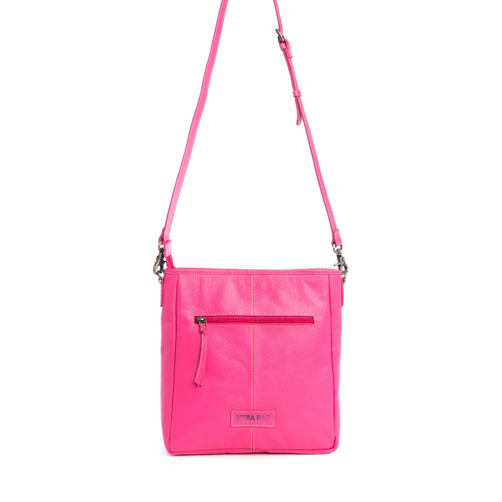 Ninnekah Leather Bag In Magenta sold by Myra Bag product image thumbnail 4