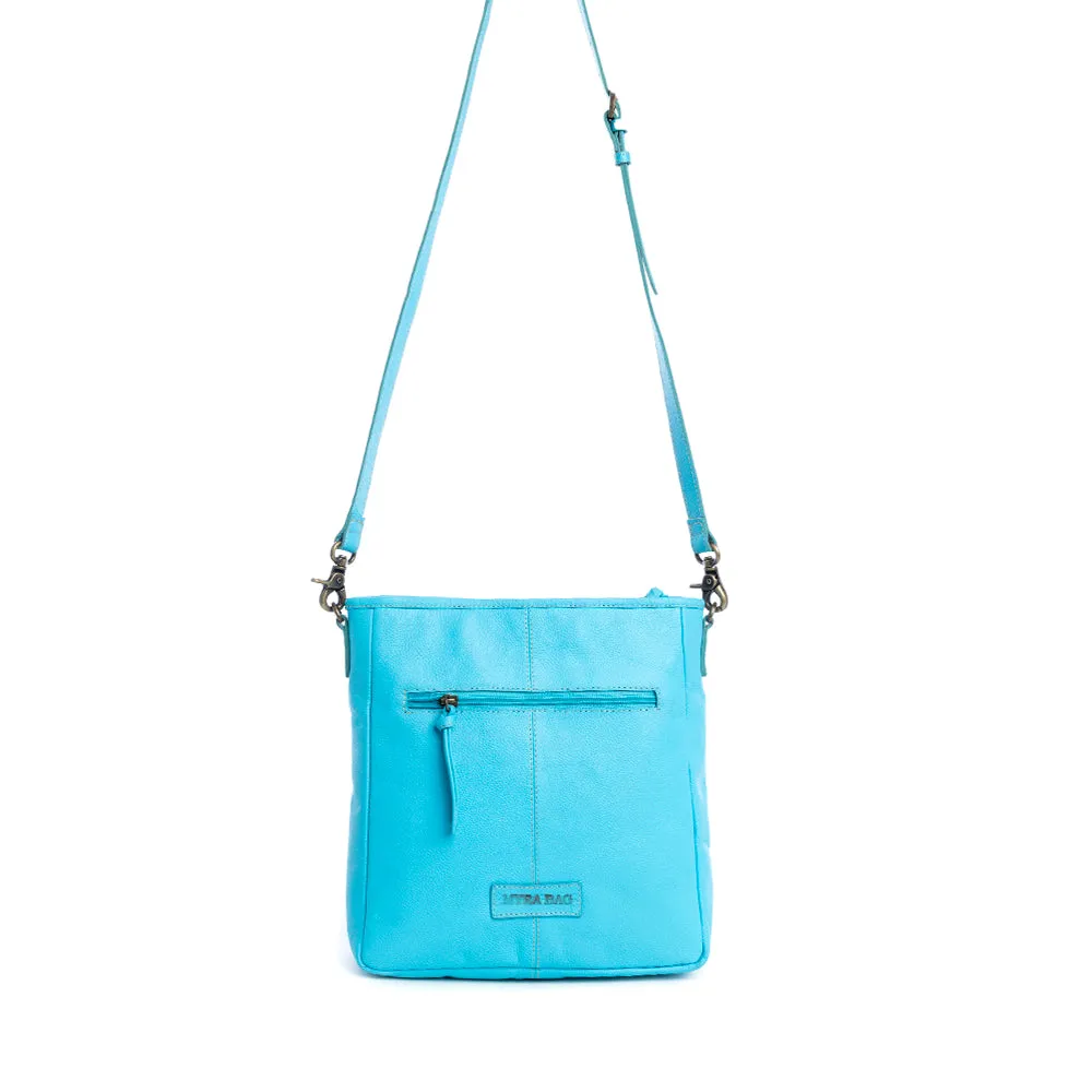Ninnekah Leather Bag In Sky Blue sold by Myra Bag product image thumbnail 4