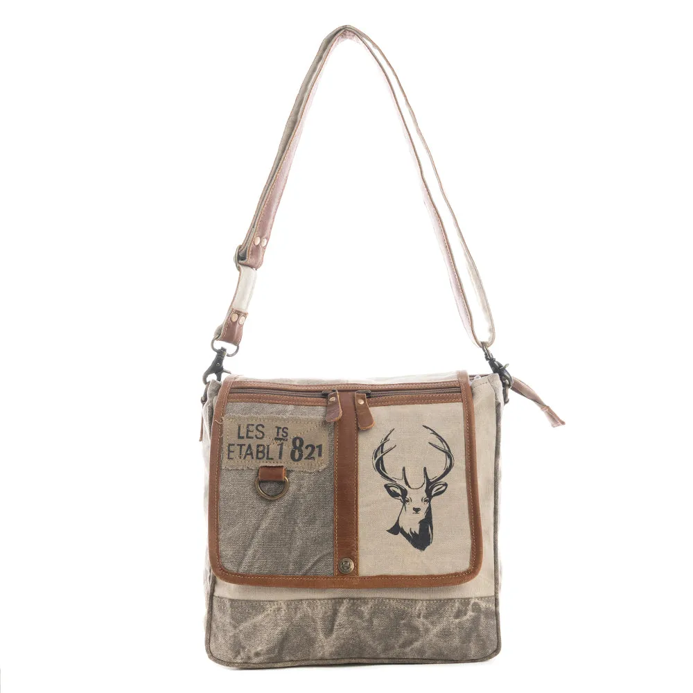 White Hart Deer Shoulder Bag sold by Myra Bag product image thumbnail 3