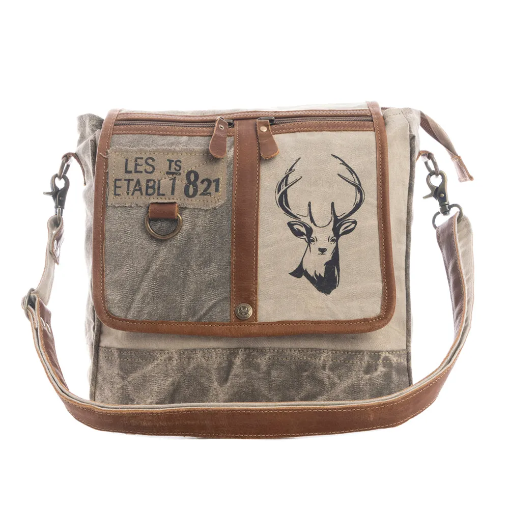 White Hart Deer Shoulder Bag sold by Myra Bag