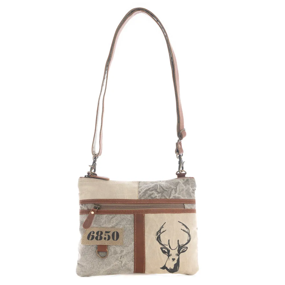 White Hart Deer Small Crossbody Bag sold by Myra Bag product image thumbnail 3