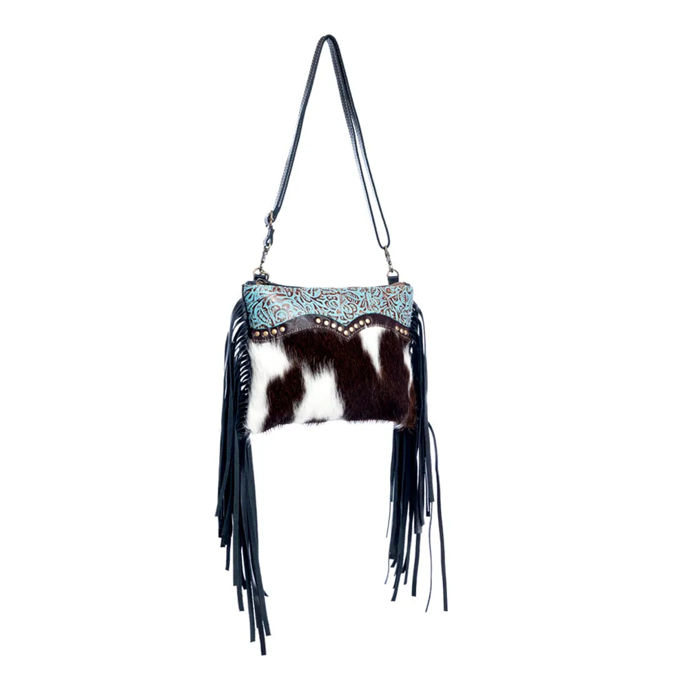 Mescalaro Hill Leather & Hairon Bag in Coal sold by Myra Bag product image thumbnail 3