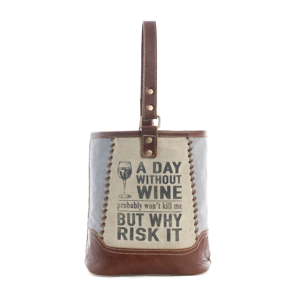 Why Risk It Double Wine Bag sold by Myra Bag