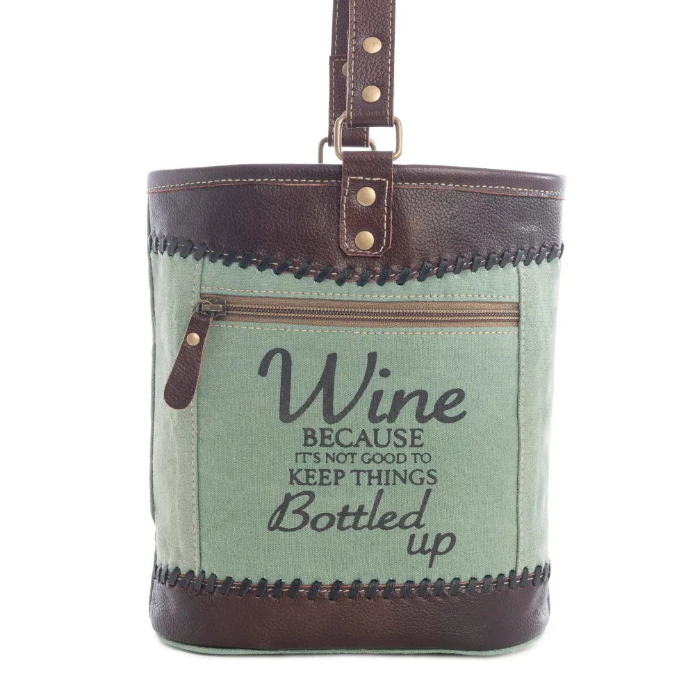 Bottled Up Double Wine Bag sold by Myra Bag