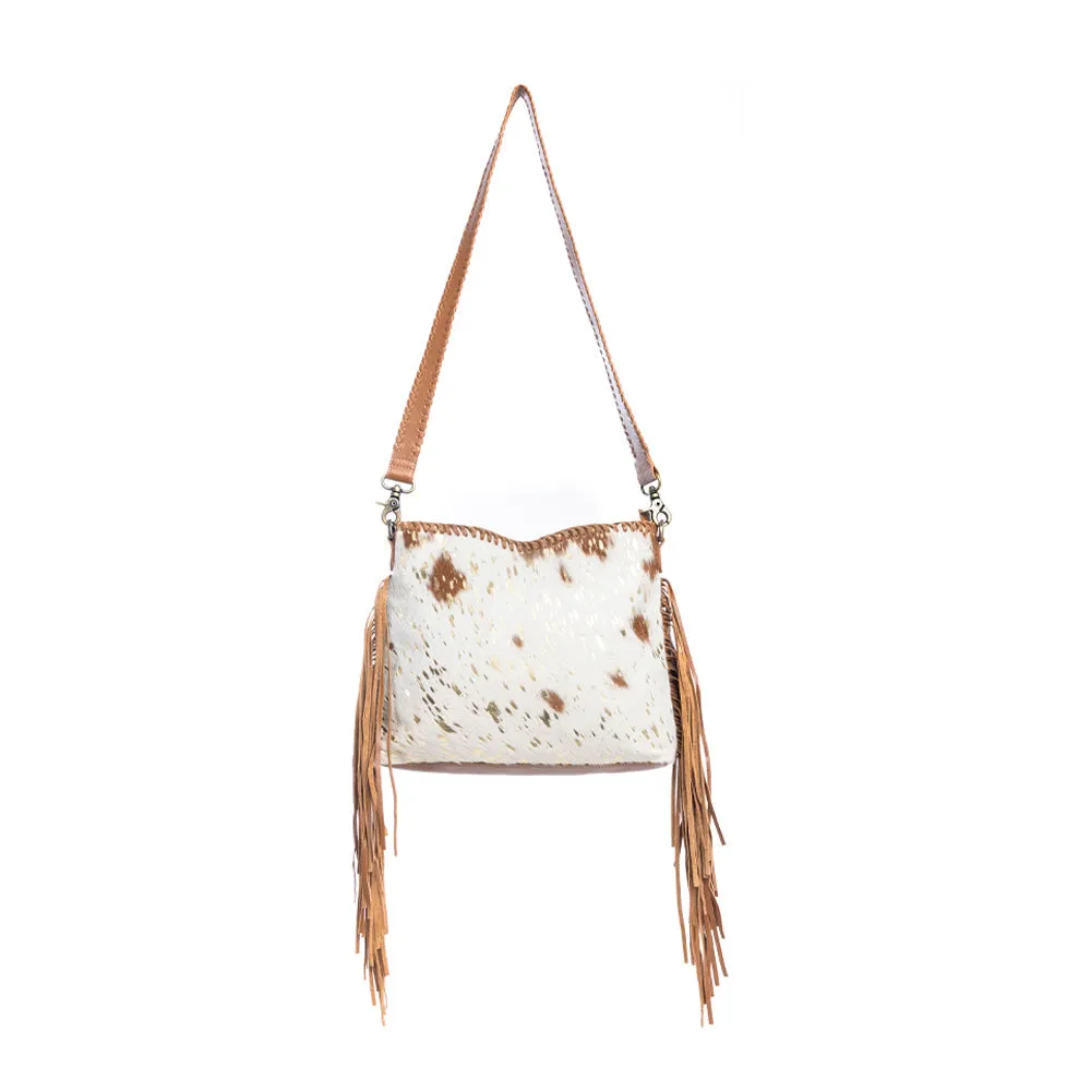 Valley Brook Leather & Hairon Bag In Caramel sold by Myra Bag product image thumbnail 2