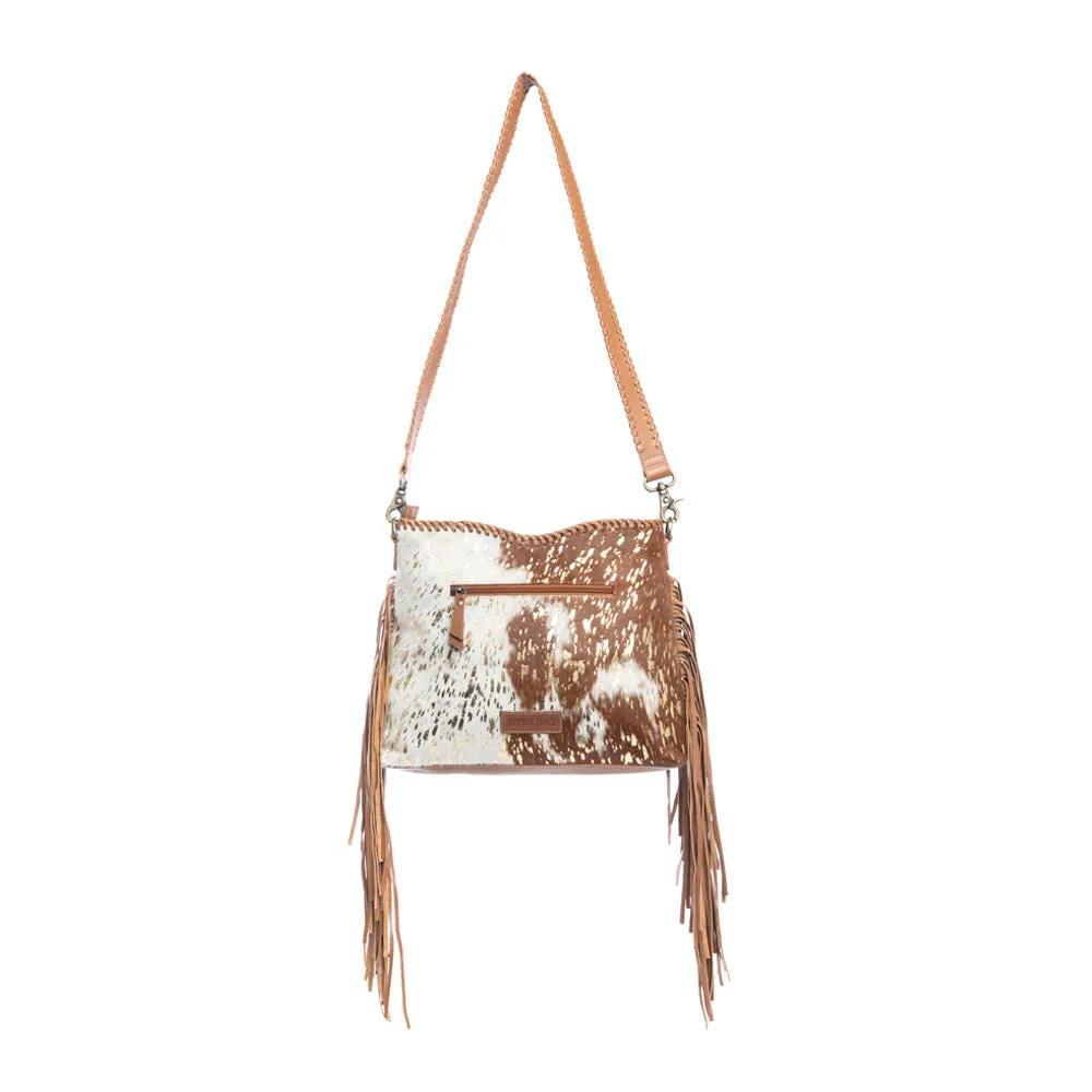 Valley Brook Leather & Hairon Bag In Caramel sold by Myra Bag product image thumbnail 4