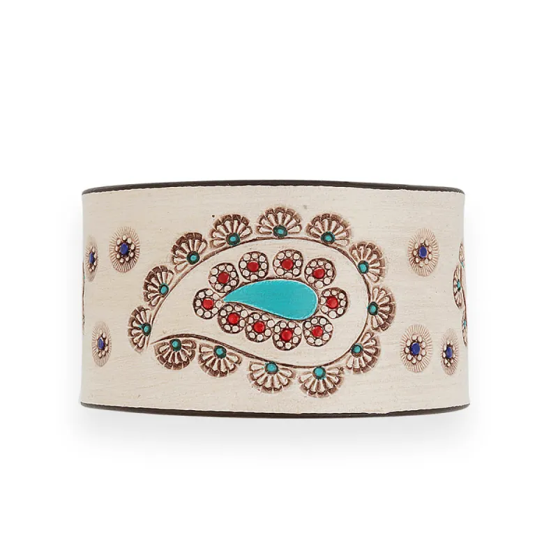 Paonne Leather Cuff Bracelet made by Myra Bag