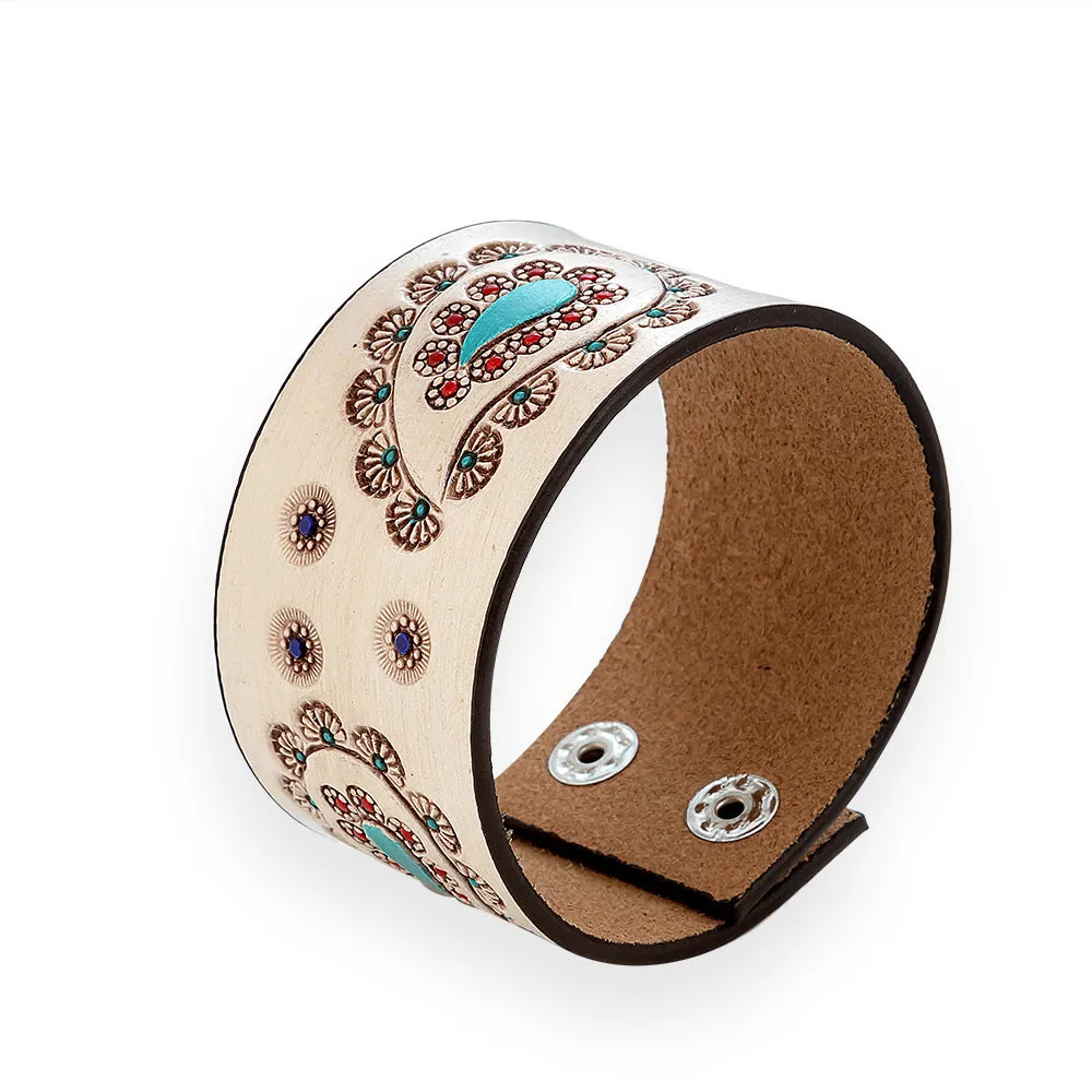 Paonne Leather Cuff Bracelet sold by Myra Bag product image thumbnail 5