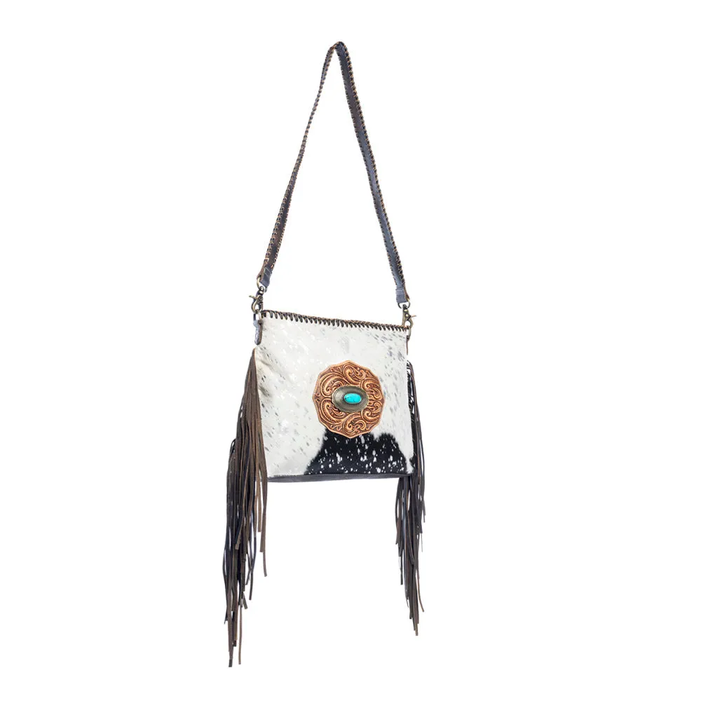 Valley Brook Hand-Tooled Bag In Coal sold by Myra Bag product image thumbnail 3