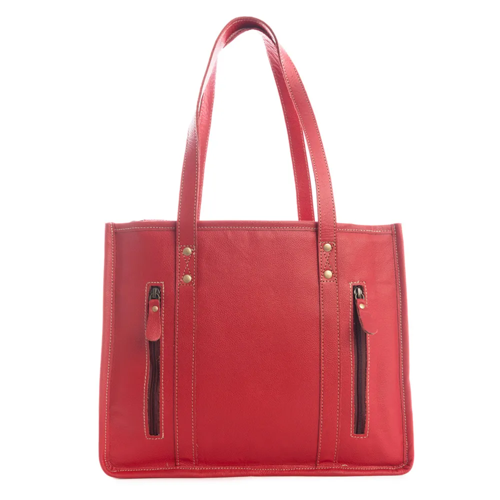 Questa Mesa Concealed-Carry Bag in Scarlet sold by Myra Bag product image thumbnail 4