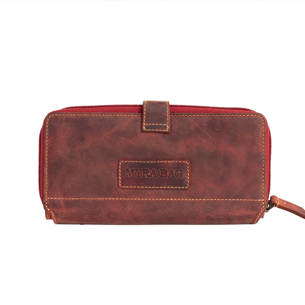 Western Fork Deluxe Wallet in Red Russet sold by Myra Bag product image thumbnail 3