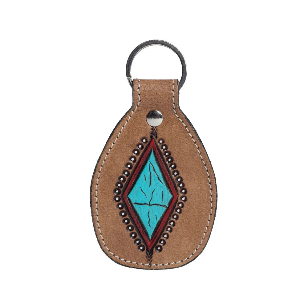 Sky Diamond Leather Key Fob sold by Myra Bag