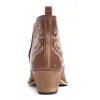 La Ponderosa Booties in Chocolate Brown sold by Myra Bag