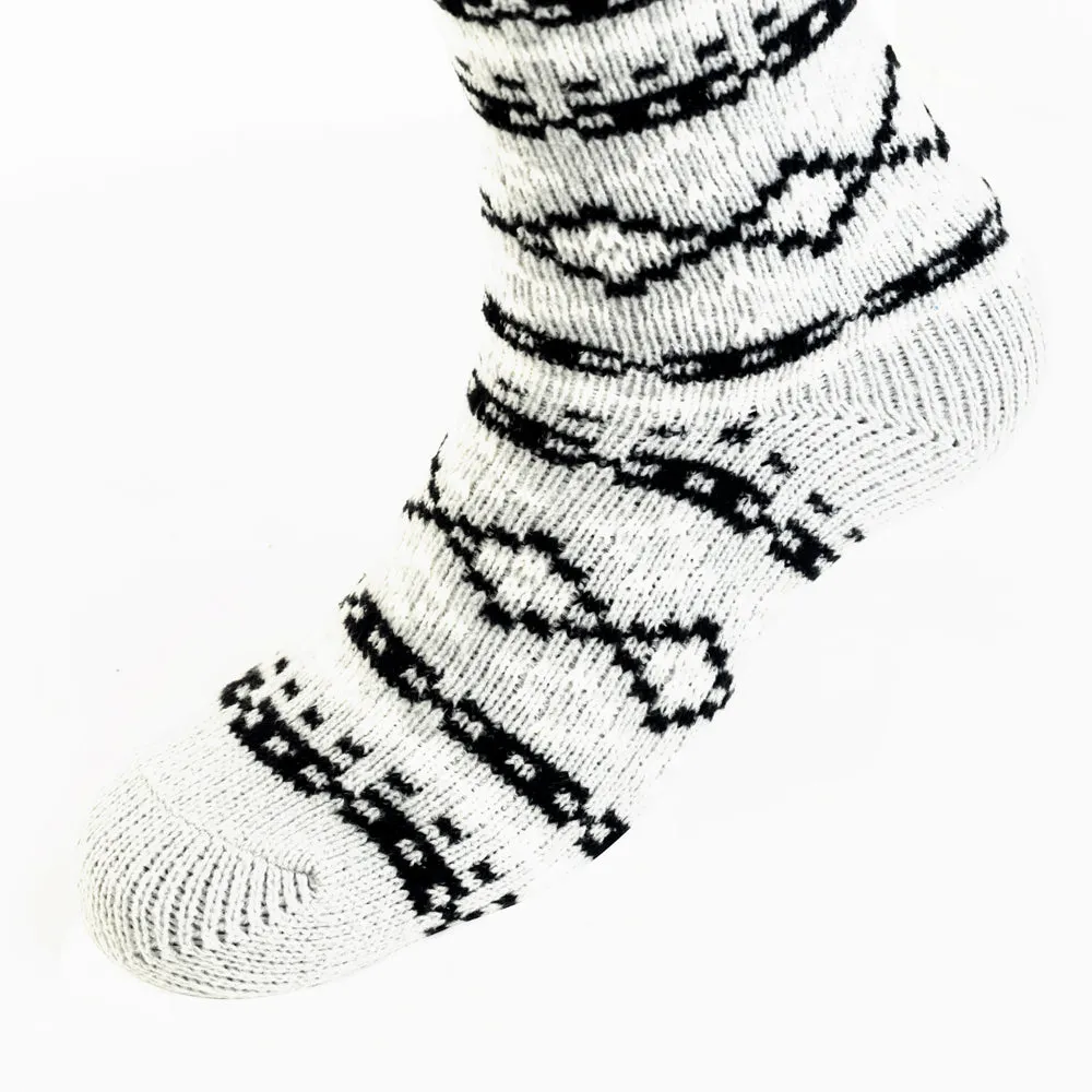 White Fox Patterned Sock sold by Myra Bag product image thumbnail 2